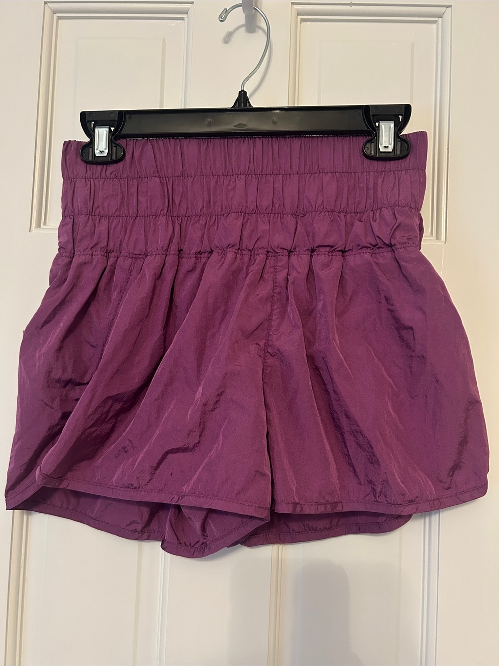 FP Movement by Free People Smocked Waist Purple Athletic Shorts